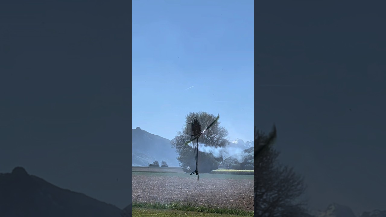 15 year old Nitro Helicopter low smack🔥 #ralfschumacher #drone #fyp #viral #helicopter #trex