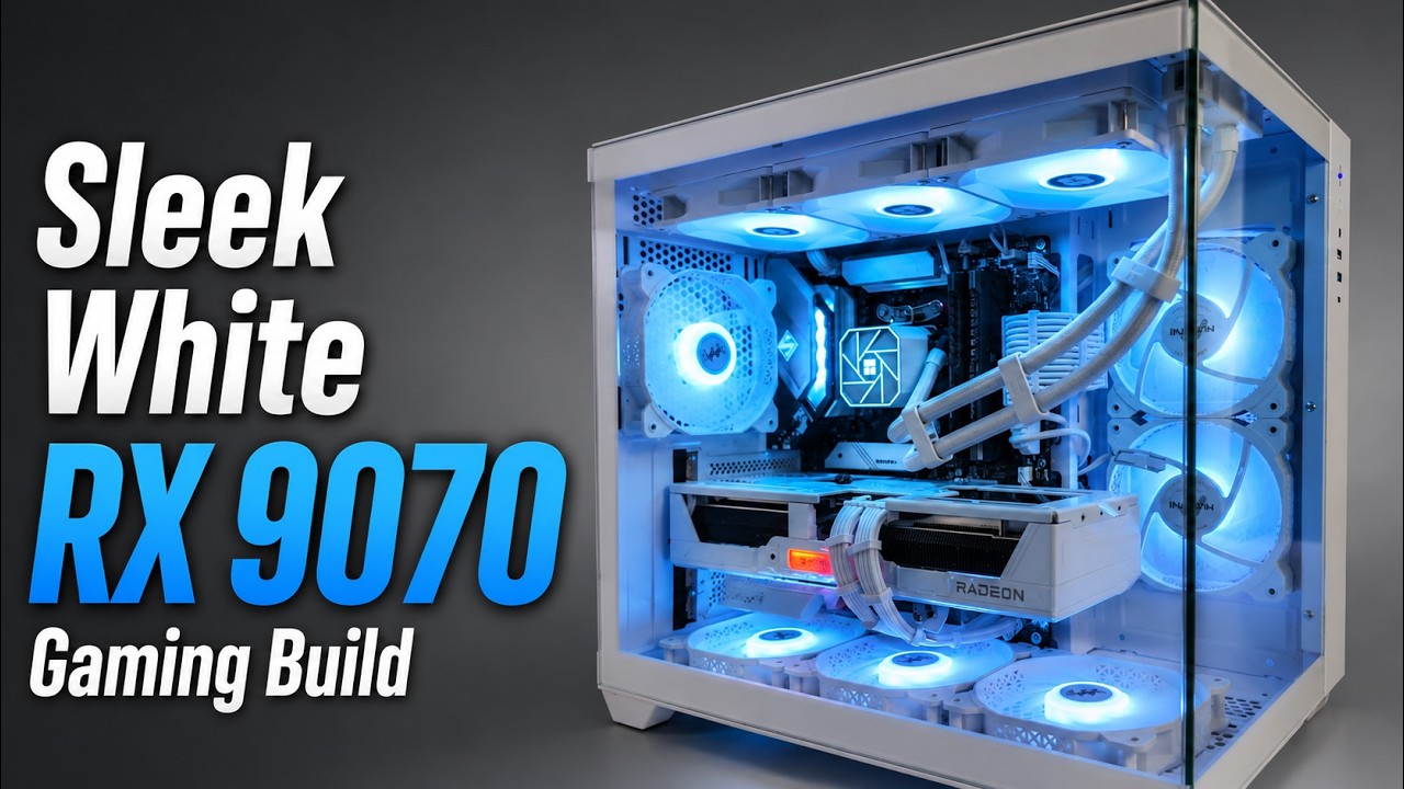 Building a Clean White ⚪ Aesthetic Gaming PC | Radeon RX 9070 Pure | AMD Ryzen 7 | Musetex Y6