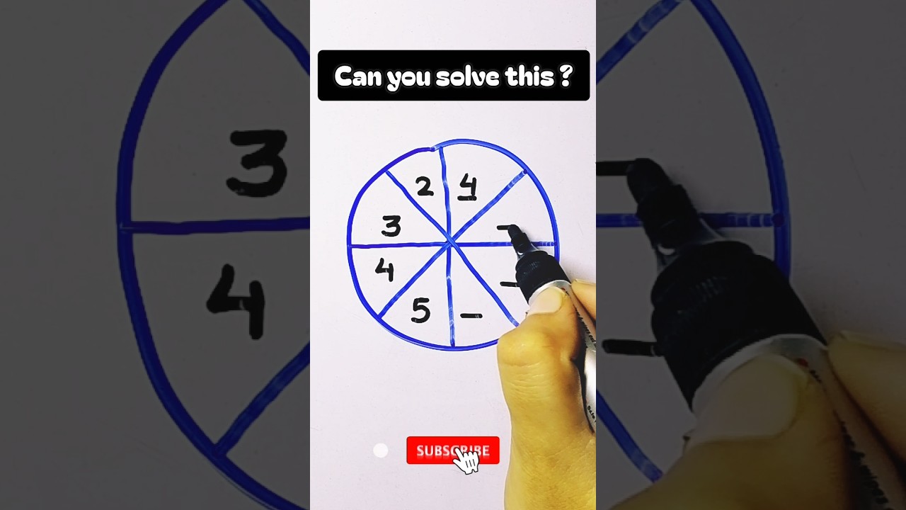 only #genius #minds can solve this #tricky #circle #puzzle #maths #easy #square #shorts