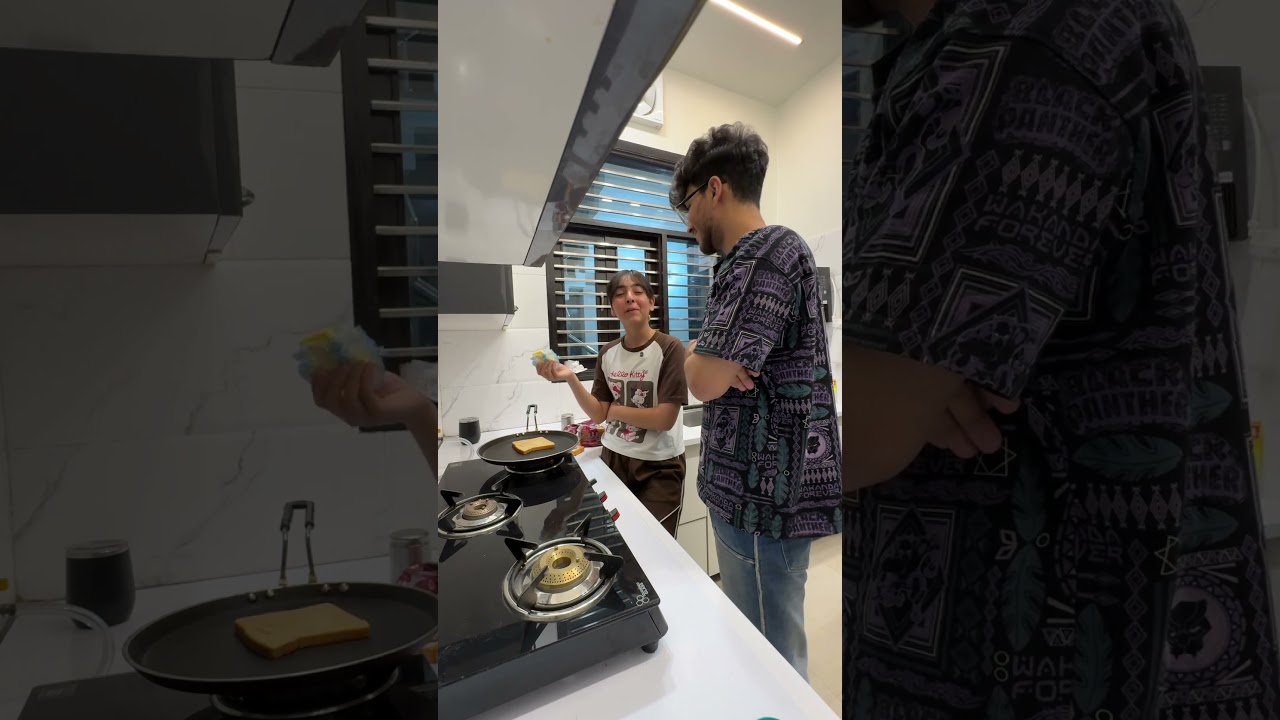 When you teach your brother to cook 😂
