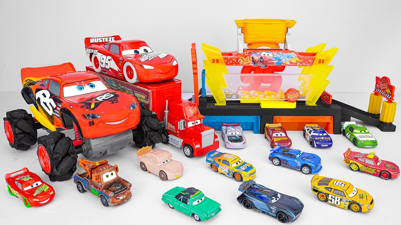 Disney Pixar Cars Unboxing Review | Disney Pixar Cars Color Changers Race Ready Car Wash Playset