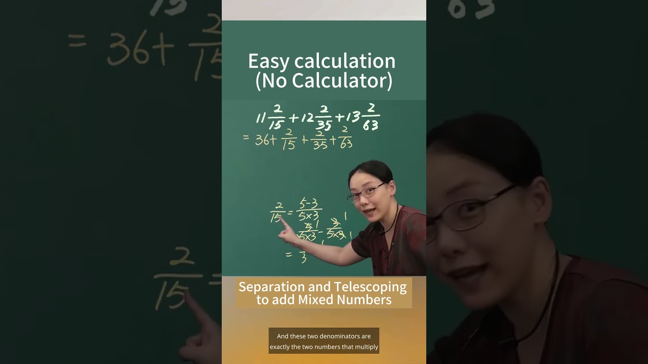 How to Add Mixed Number INSTANTLY ( No Calculator!) #maths #education #yt