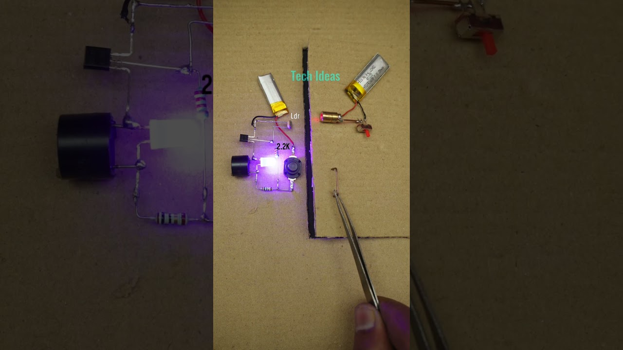 Laser door security alarm experiment #diy #gadgets #security #electronics #doorsecurity