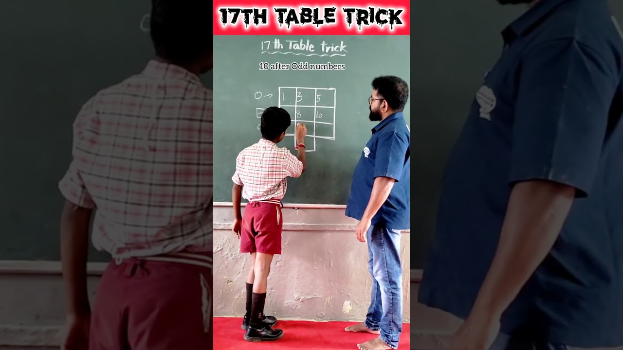 17th Table trick / innovative ideas  #maths #iqtest #education #braintest #challenge #youtubeshorts