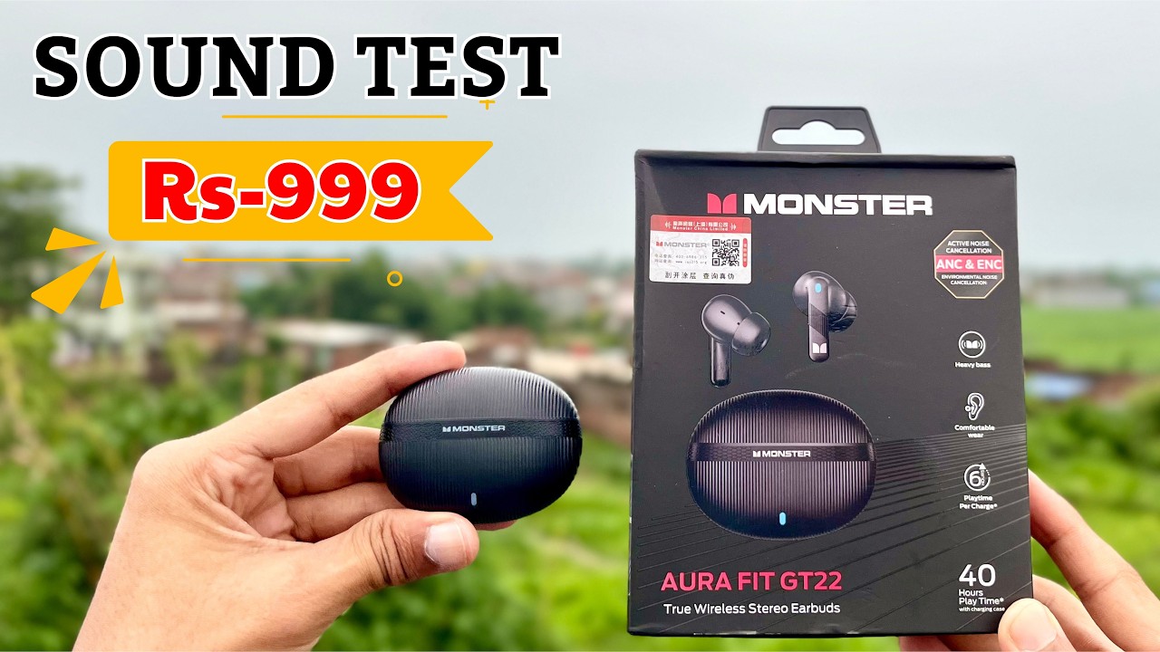 Monster AuraFit GT22 Wireless Earbuds | ANC, ENC Mic Unboxing & Honest Review