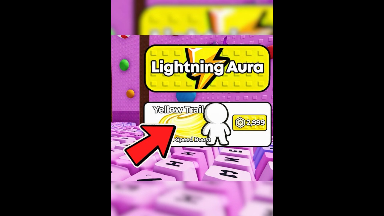 I activated the Lightning Aura and broke a world record!!! #roblox #keyboardescaperun