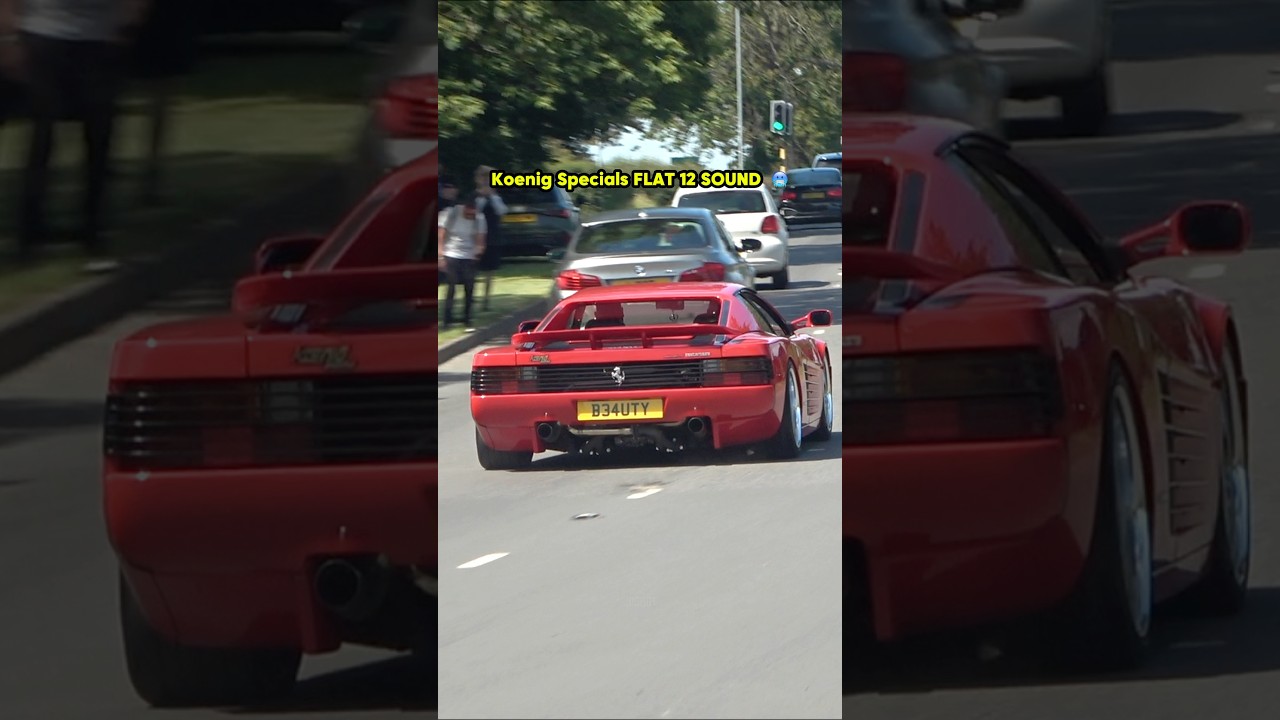 KOENIG SPECIALS Ferrari Testarossa BRUTAL Flat 12 engine Sound #shorts #ferrari #supercar