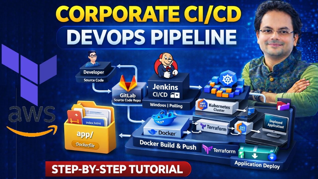 GitLab → Jenkins → Docker → Terraform → Kubernetes (EKS) | Corporate CI/CD Pipeline | Real Project