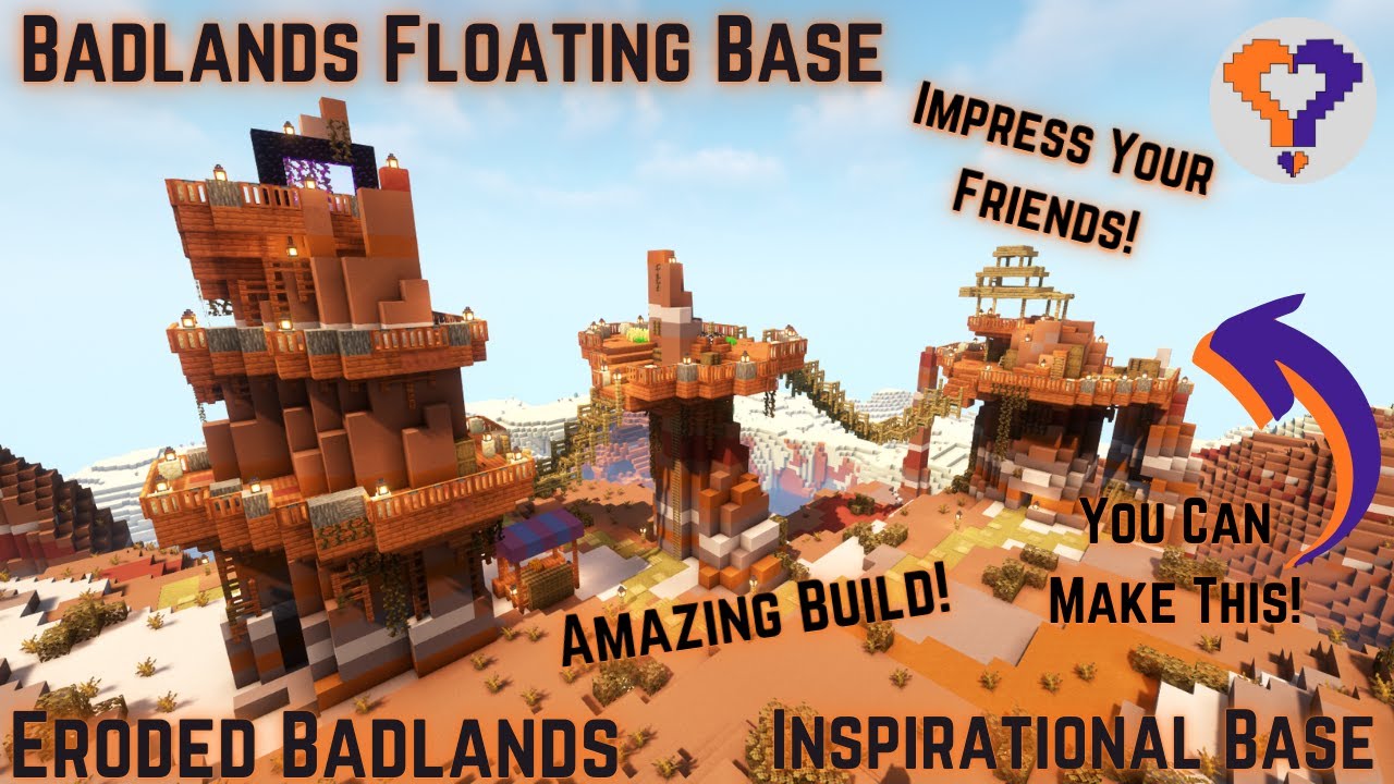 Minecraft Eroded Badlands Inspirational Build