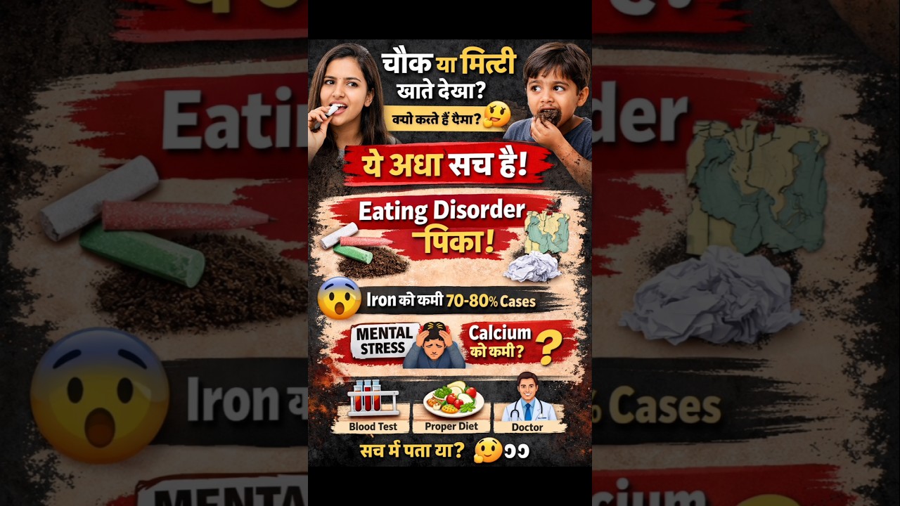 Log mitti/chalk kyon khate hain? | PICA Disorder Explained in Hindi | Iron Deficiency Truth