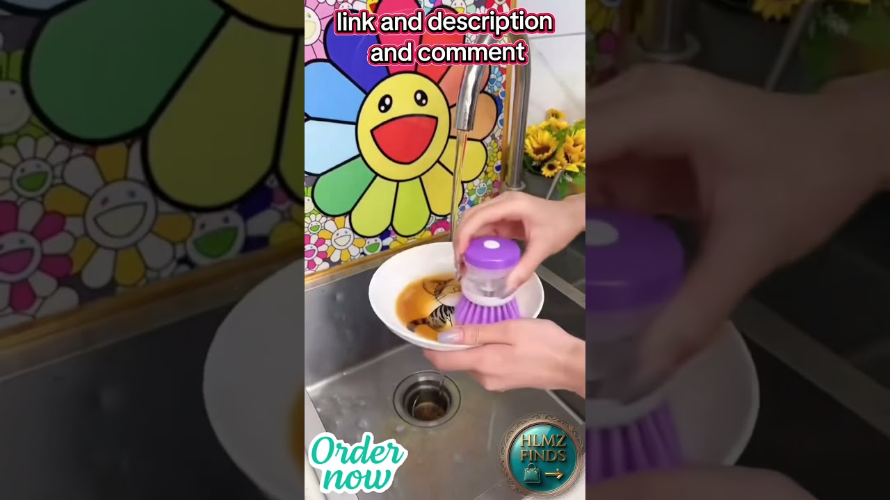 🔥 Kitchen Cleaning Made Easy! 🔥#KitchenGadgets, #DishBrush, #CleaningTools, #KitchenAccessories,