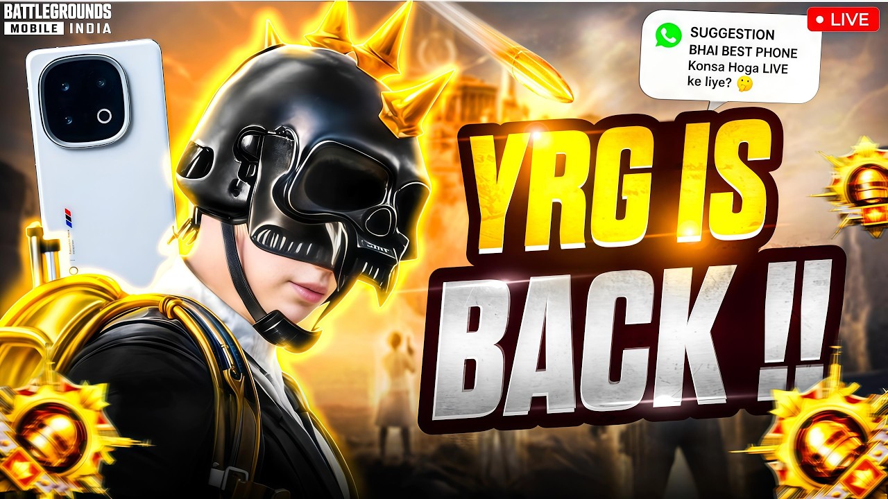 REGULAR STREAMER IS BACK 🥶 IQOO 13 BGMI 4.4 TEST 120 FPS GAMEPLAY | YRG GAMING