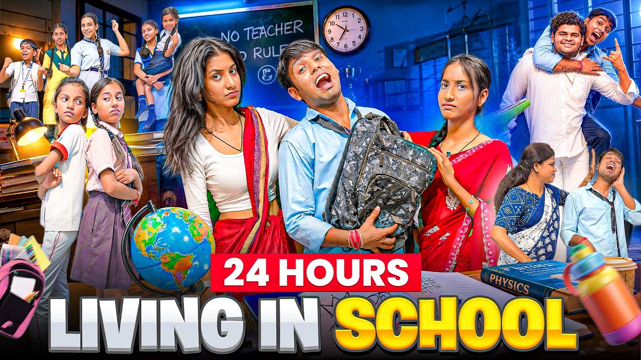 Living in school 🎒 for 24 hours 😲 Back To School 