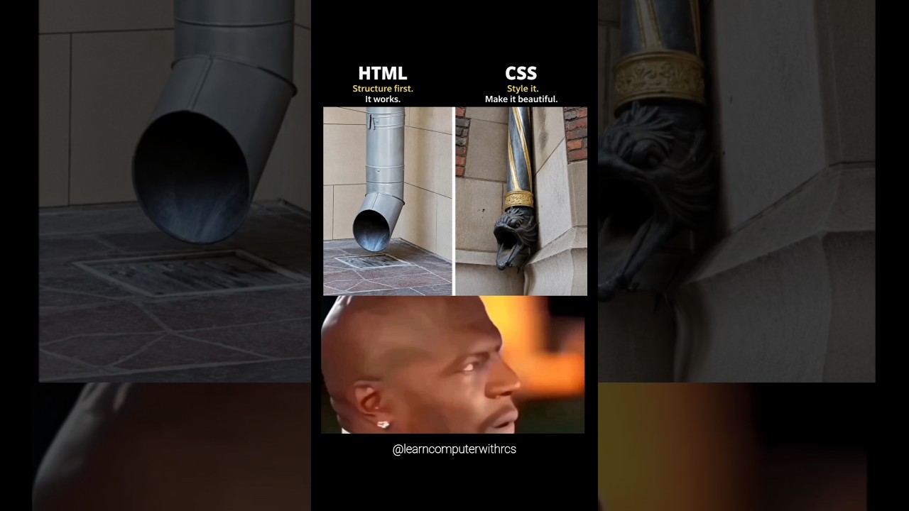 HTML vs CSS in Real Life 😂💻#coding #memes #shorts #funny @LearnComputerWithRCS