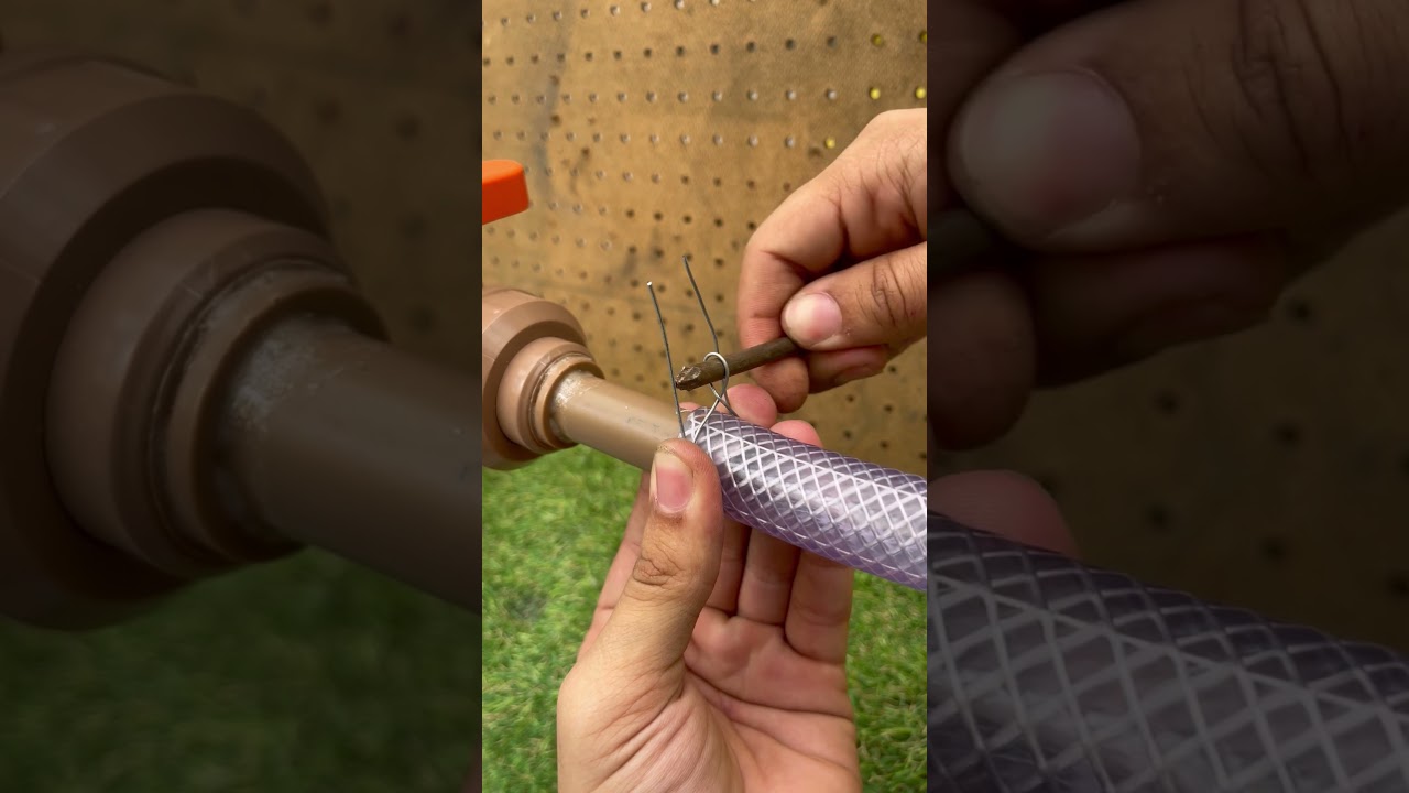 A reliable DIY hose clamp that perfectly secures the pipe #WorkshopHack #DIYProjects #CreativeFixes
