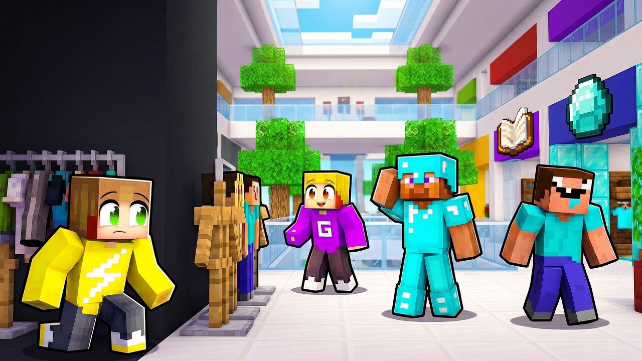 Verstoppertje In Het Winkelcentrum (Minecraft Survival)