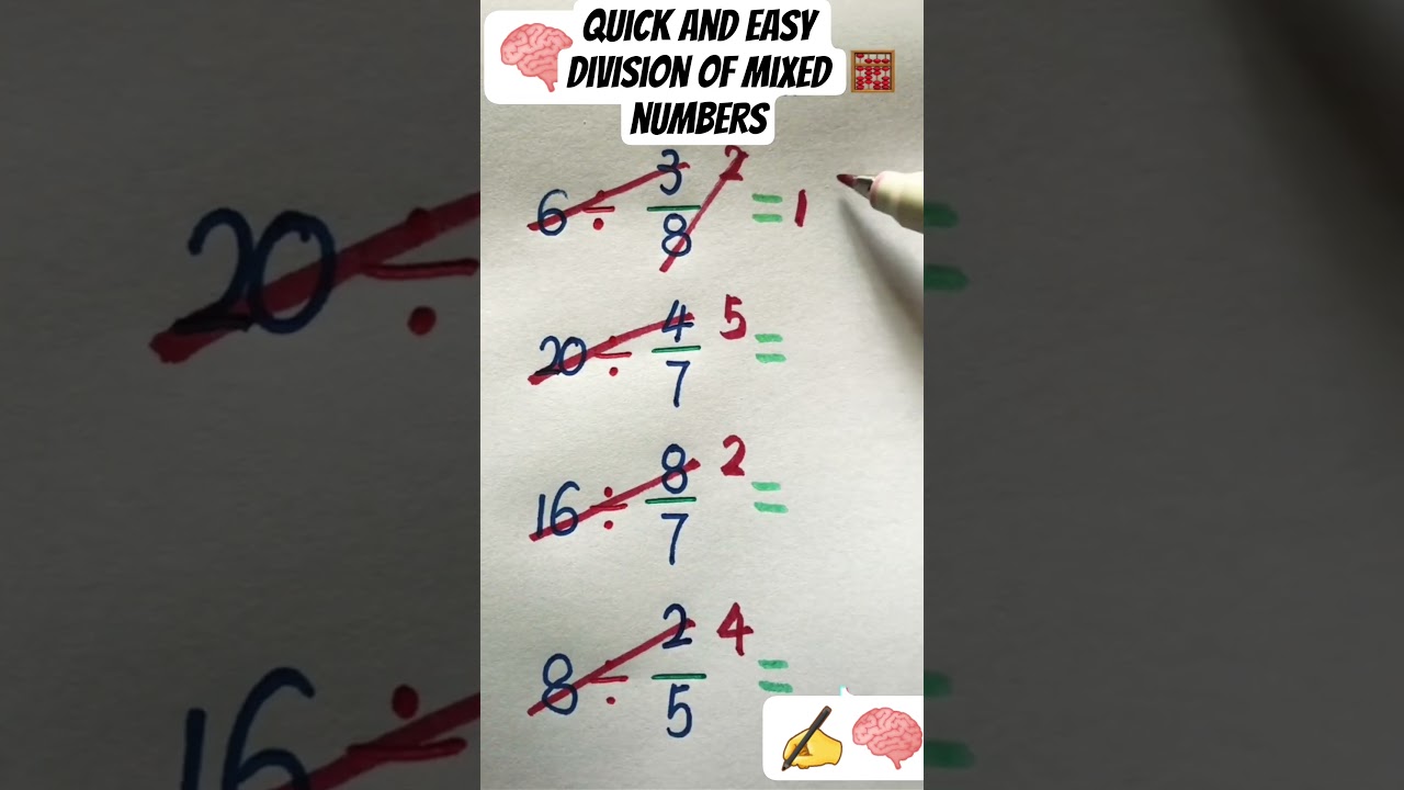 quick and easy math division of mixed numbers #math #mathematics #education #shortsfeed #shorts #fyp