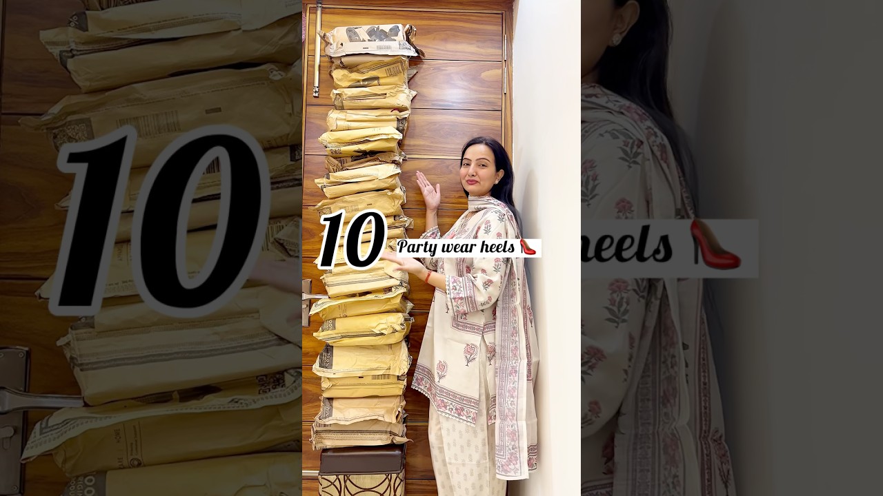 10 viral heels 👠 #heels #sandals #ytshorts #suits #grwm #partywear #new #myntra #unboxing