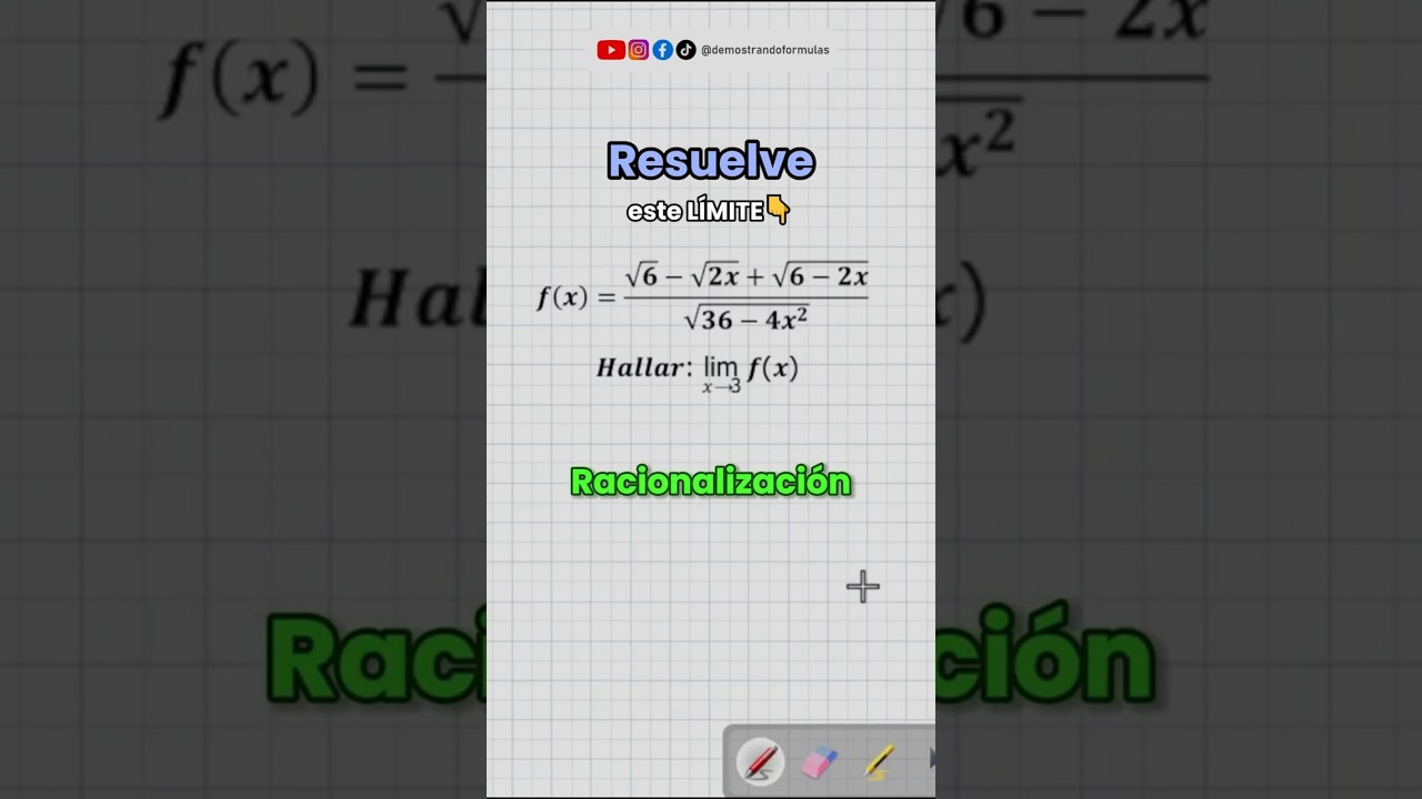 🔥Resolvamos este límite con racionalización  #calculo #matematicas #limites