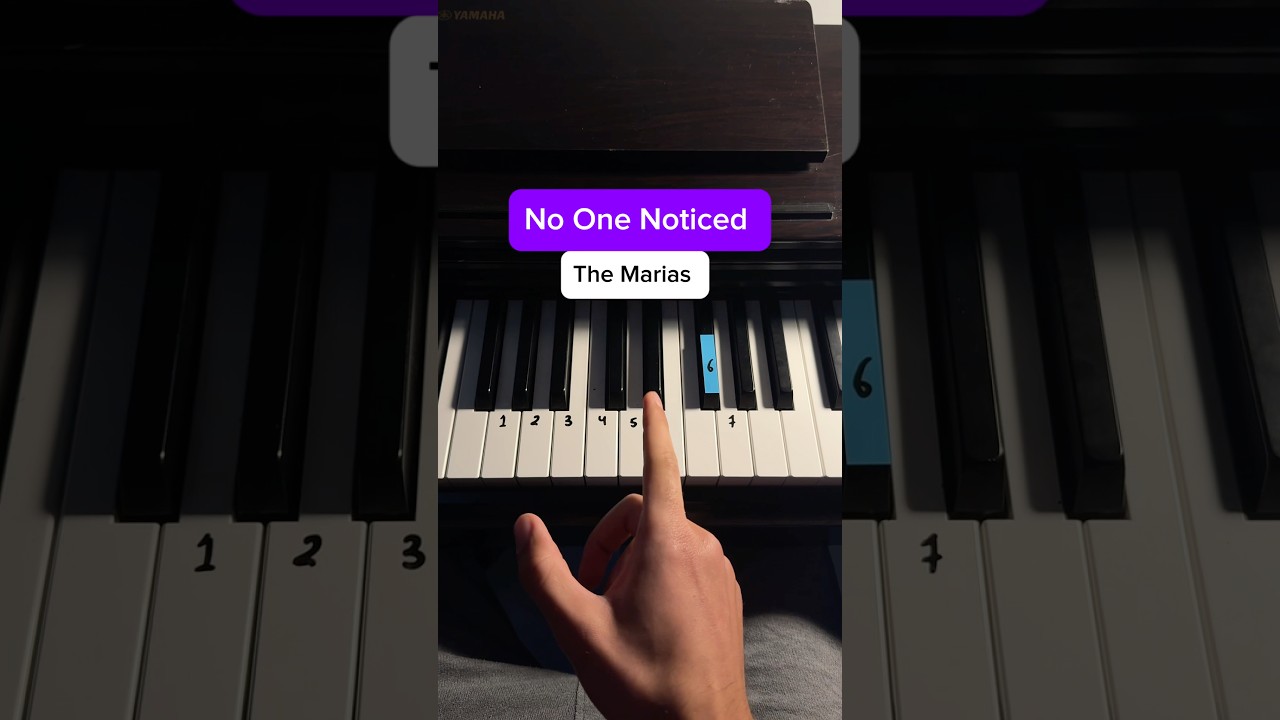 No one noticed  (The Marias) 🎹#themarias #piano #pianomusic #pianotutorial #popmusic