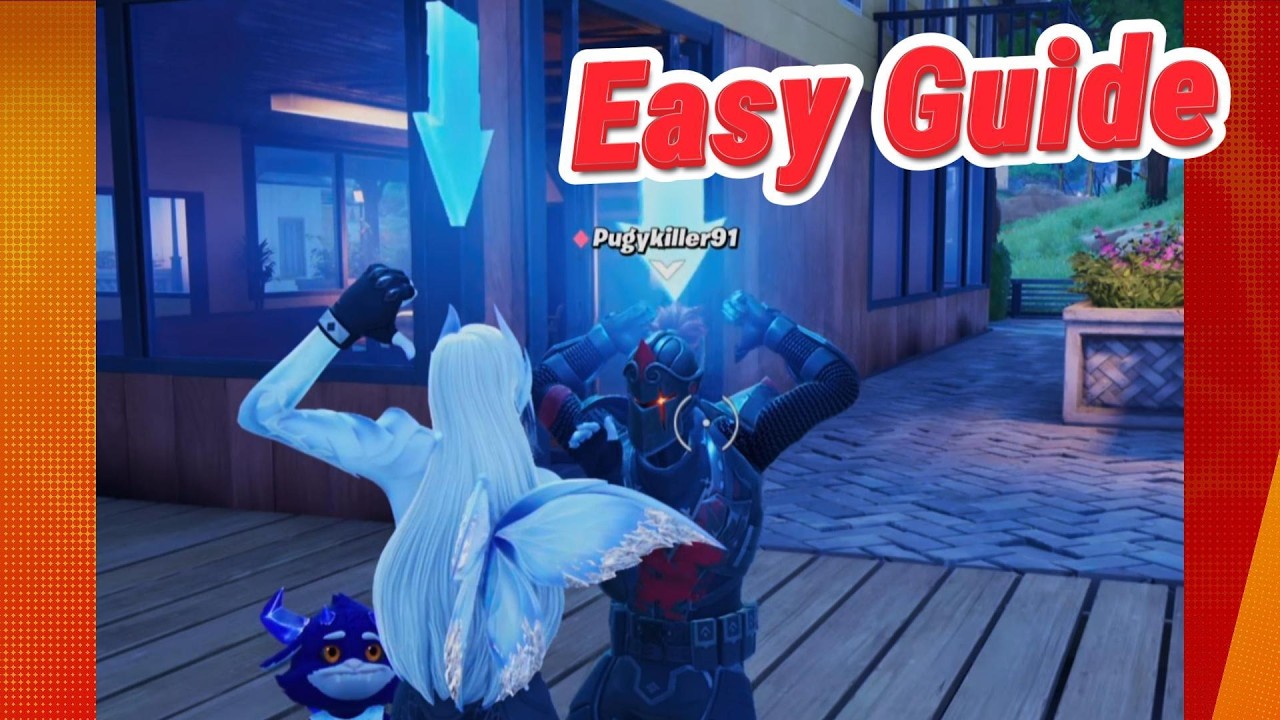 How to EASILY complete Ride on player's shoulders to gather intel on their movements #fortnite