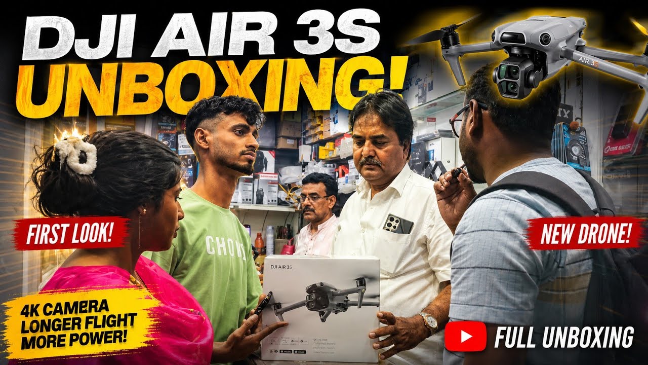 DJI air 3s unboxing vlog new video 2026 | চলে এলাম কলকাতা মেট্রো গলিতে ২০২৬ ড্রোন ক্যামেরা কিনতে।