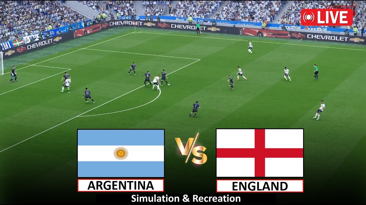 🔴Live : Argentina vs England I Video Game Simulation I Full Match Live Stream I 16 July, 2026