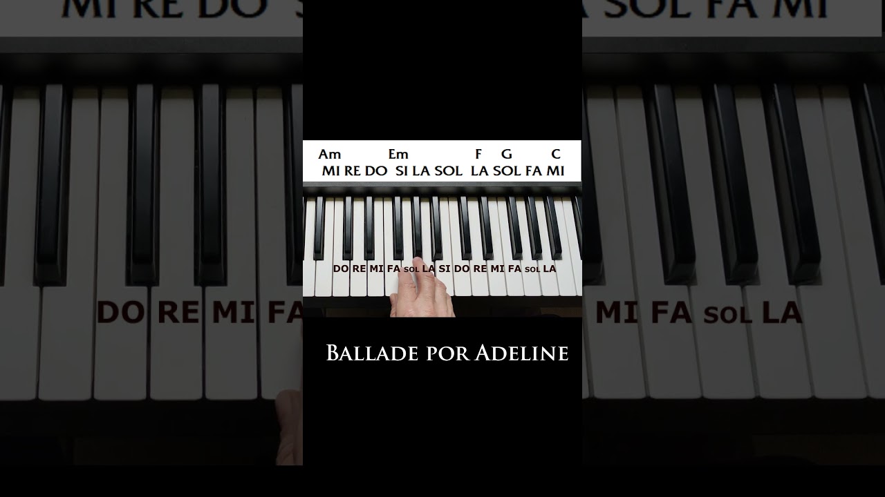 Ballade for Adeline / Piano tutorial fácil (Easy tutorial piano) #richardclayderman #pianotutorial