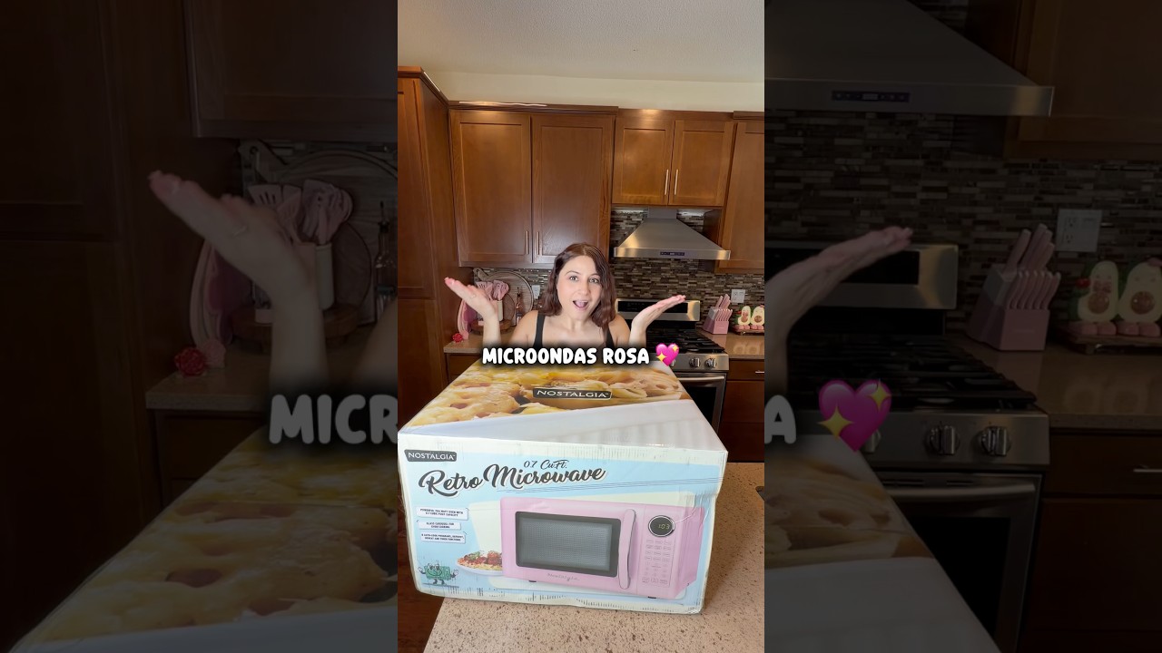 Acompáñame a abrir mi nuevo juguete de señora 😍💖 #microwave #pink