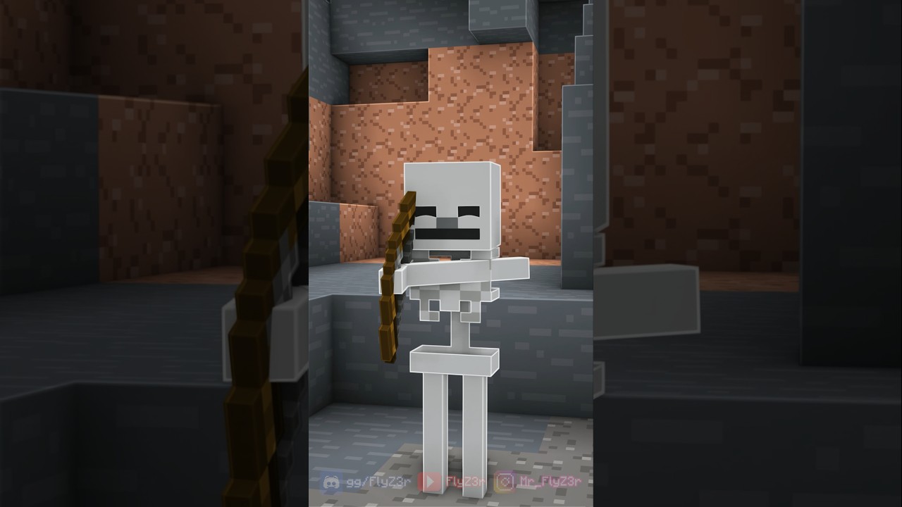 Quand un squelette tire sur un squelette dans minecraft