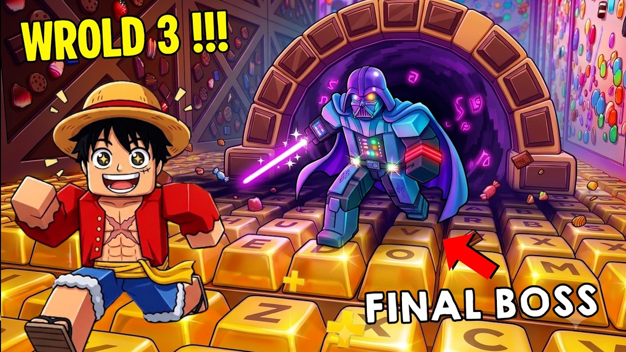 World 3 Final BOSS in +1 Speed Keyboard Escape Roblox!