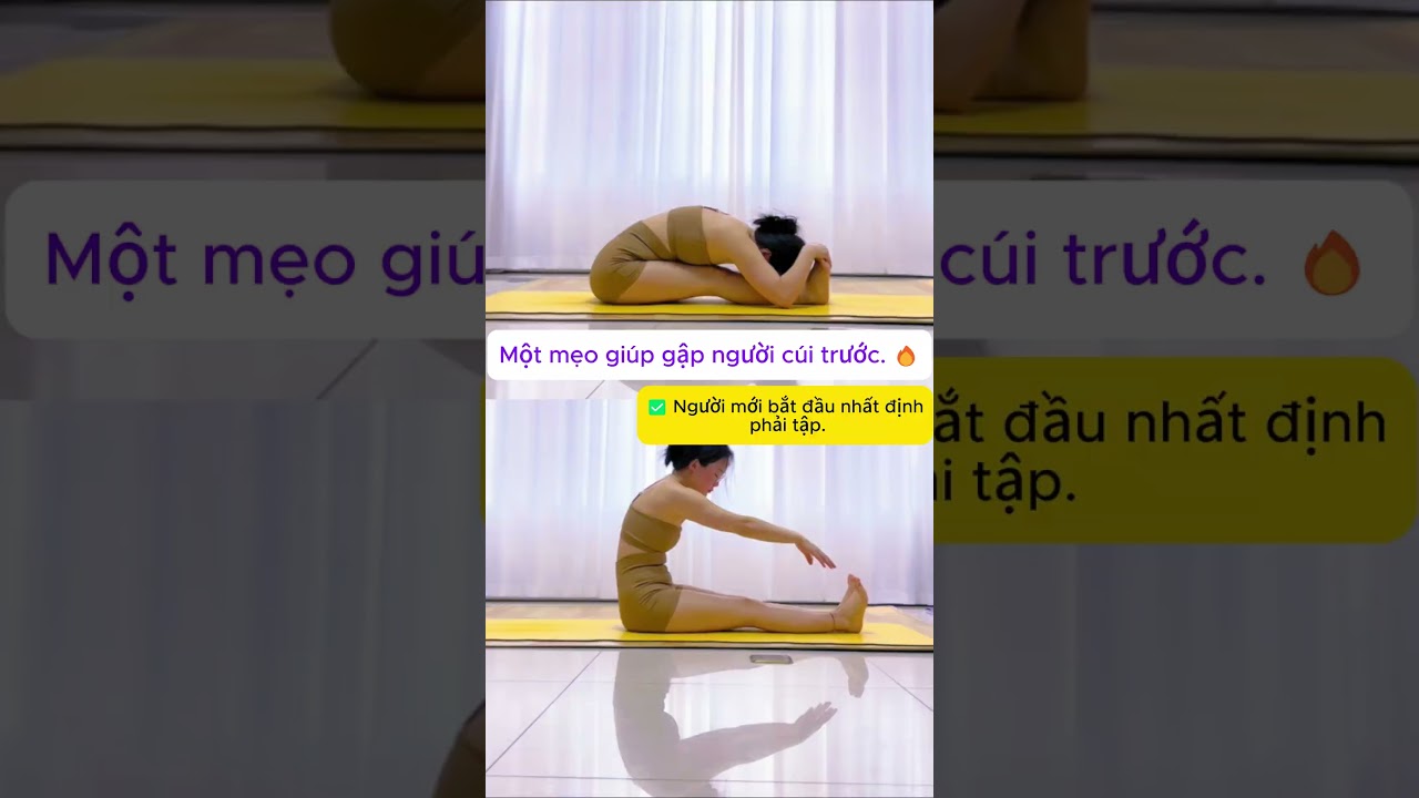 Mẹo giúp gập người về phía trước người mới nhất định phải tập #yoga #baitapyoga #viralshorts