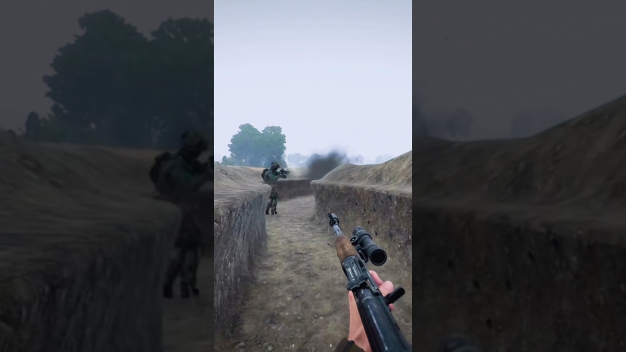 LOST MY BATTLE BUDDY #gaming #drone #military #trenches #gameplay #armareforger #simulator #milsim