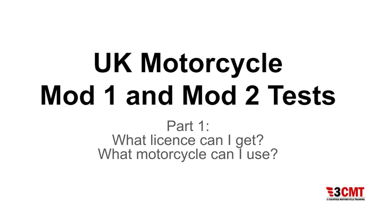 UK Motorcycle | Licence Categories | Suitable Machines for Test