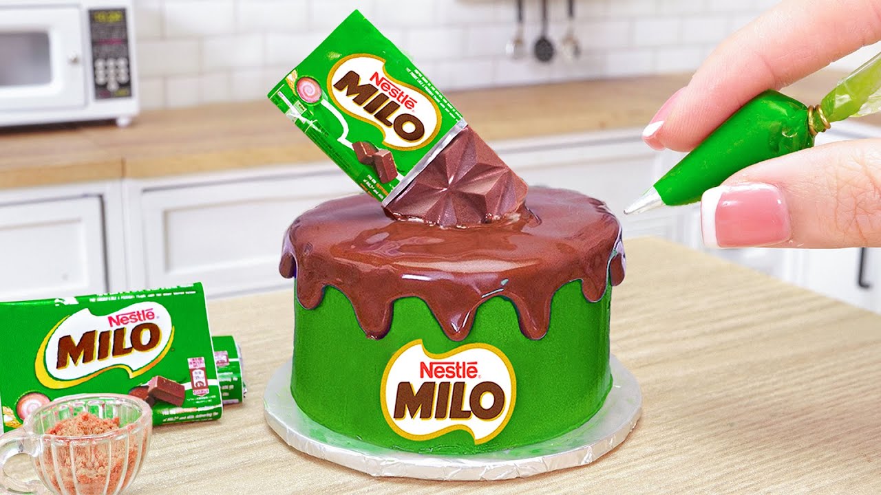 🍫 Best Of Mini Milo Chocolate Drip Cake Decorating Ideas | ASMR Cooking Mini Food