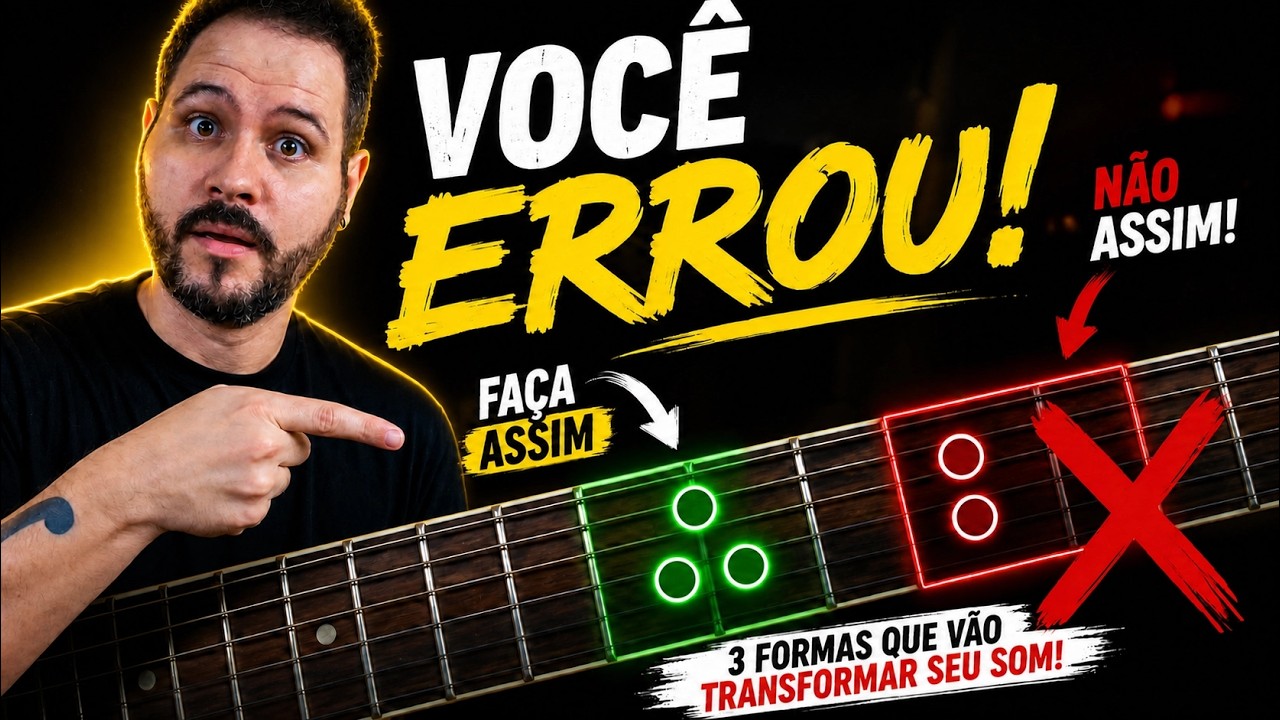 99% dos Guitarristas Estudam Tríades ERRADO... Faça Assim!