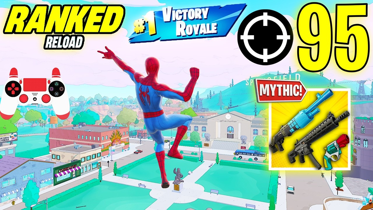 95 Elimination Squad "Ranked RELOAD” Gameplay Wins (NEW! Fortnite Chapter 7 PS4 Controller)