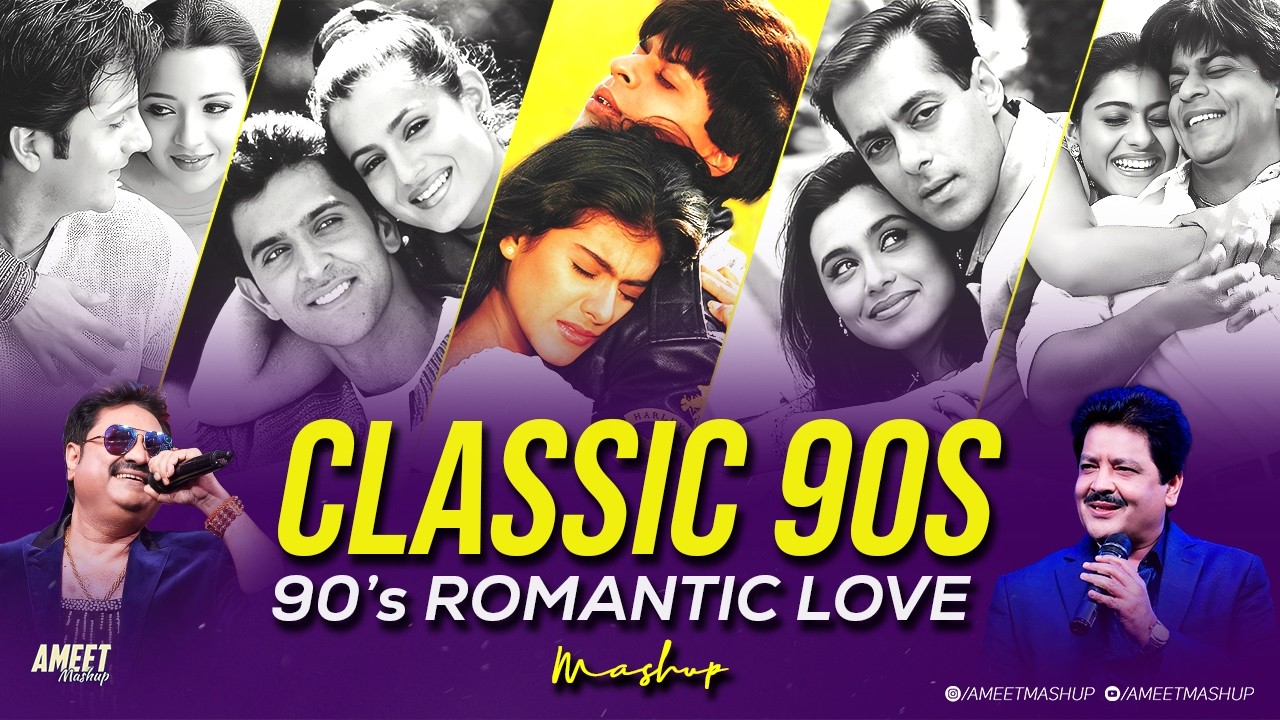 Classic 90s Love Mashup | AMEET Mashup | 90s Hindi Romantic Songs | 90's Monsoon Road Trip Love Hits