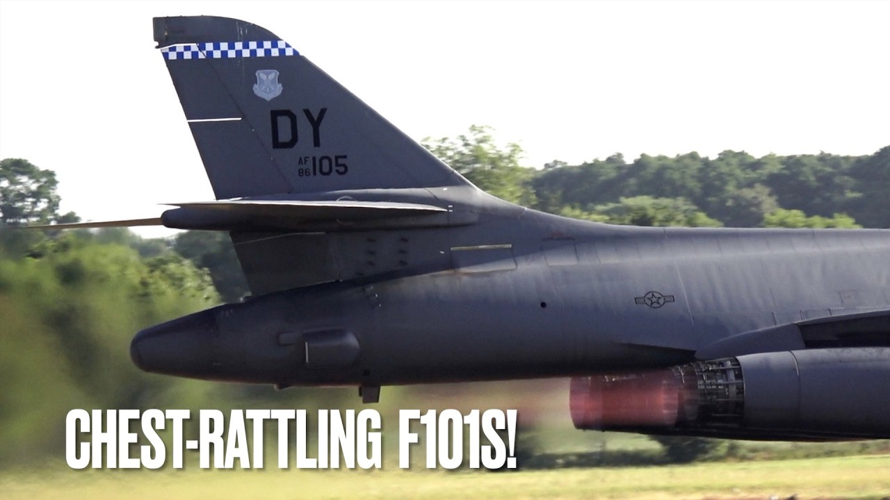 🇺🇸 Watch OUR OWN "PRIVATE" B-1 BOMBER TAKEOFF SHOW WITH CHEST-RATTLING F101 AFTERBURNERS 🔥🔥