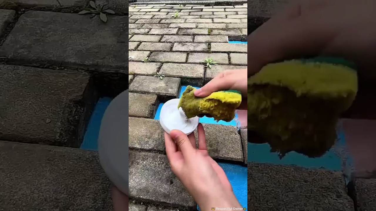 She Turned Road Cracks Into Magical Art! 🎨✨#shortvideo