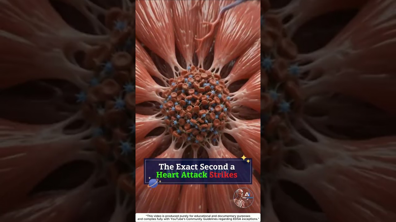 What Happens Inside Your Body During a Heart Attack? 🫀 (Science Explained) #easyexplains #science