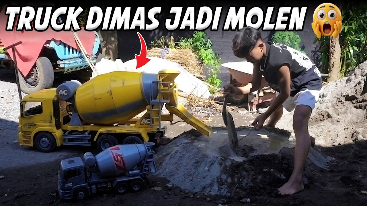 MUATAN ADUKAN COR SEMEN TRUK DIMAS!!😱😱 TRUK MANA PALING BERAT TARIKANYA??🤔