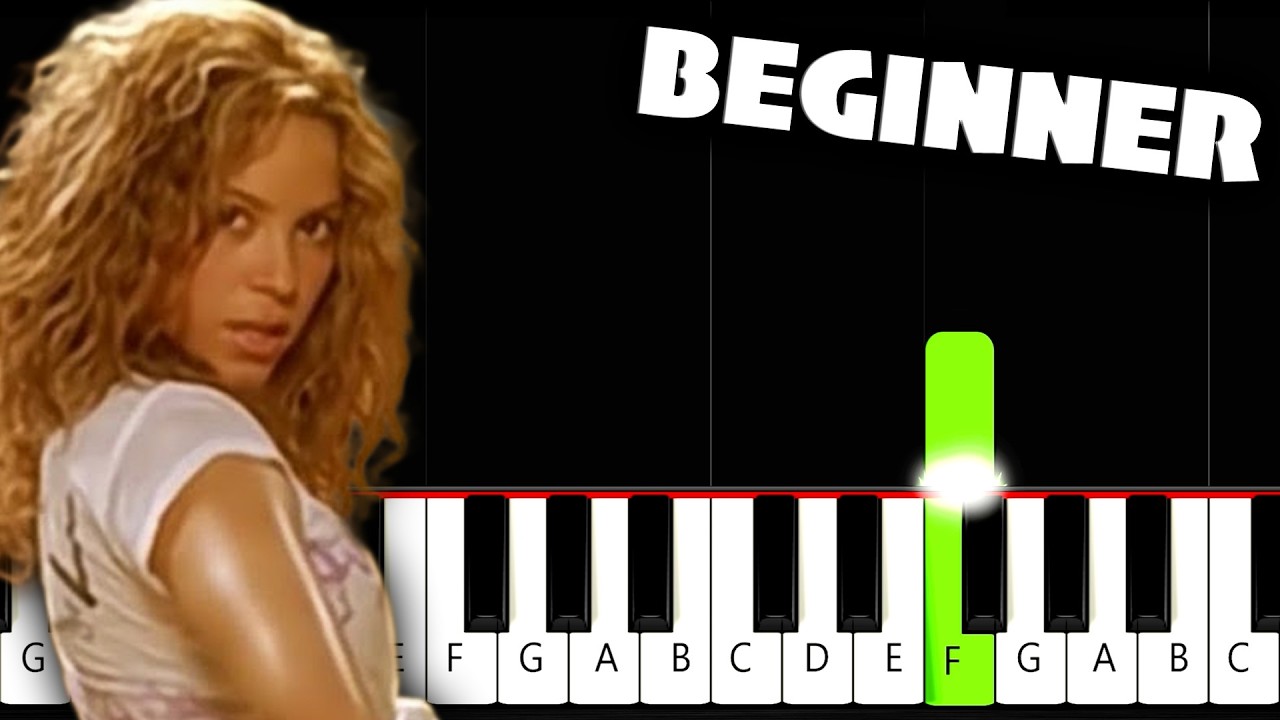 Shakira - Hips Don't Lie - BEGINNER Piano Tutorial