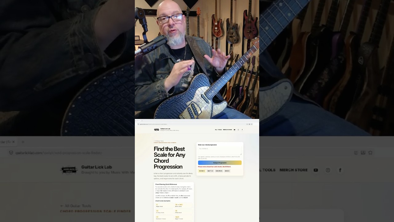 Never Guess What Scale To Play Again (Free Tool) 🎸 #shorts #GuitarHacks #LearnGuitar #guitarsolo