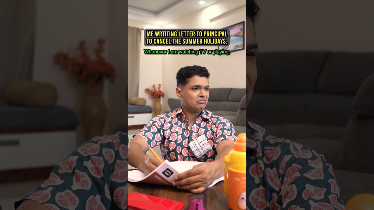 Writing letter to the school principal to cancel the summer holidays | Mac Macha | #Shorts