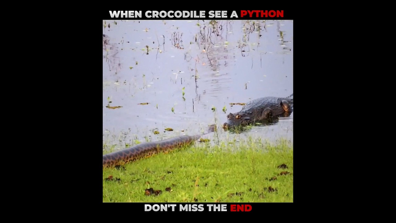Crocodile V/S Python & Anaconda #shorts #animalshorts #ytshorts #animal #animalplanet #crocodile