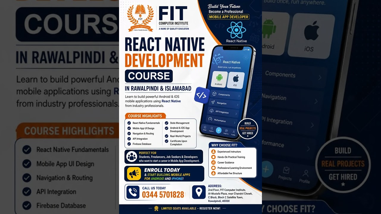 React Native Development Course In Rawalpindi & Isalamabad