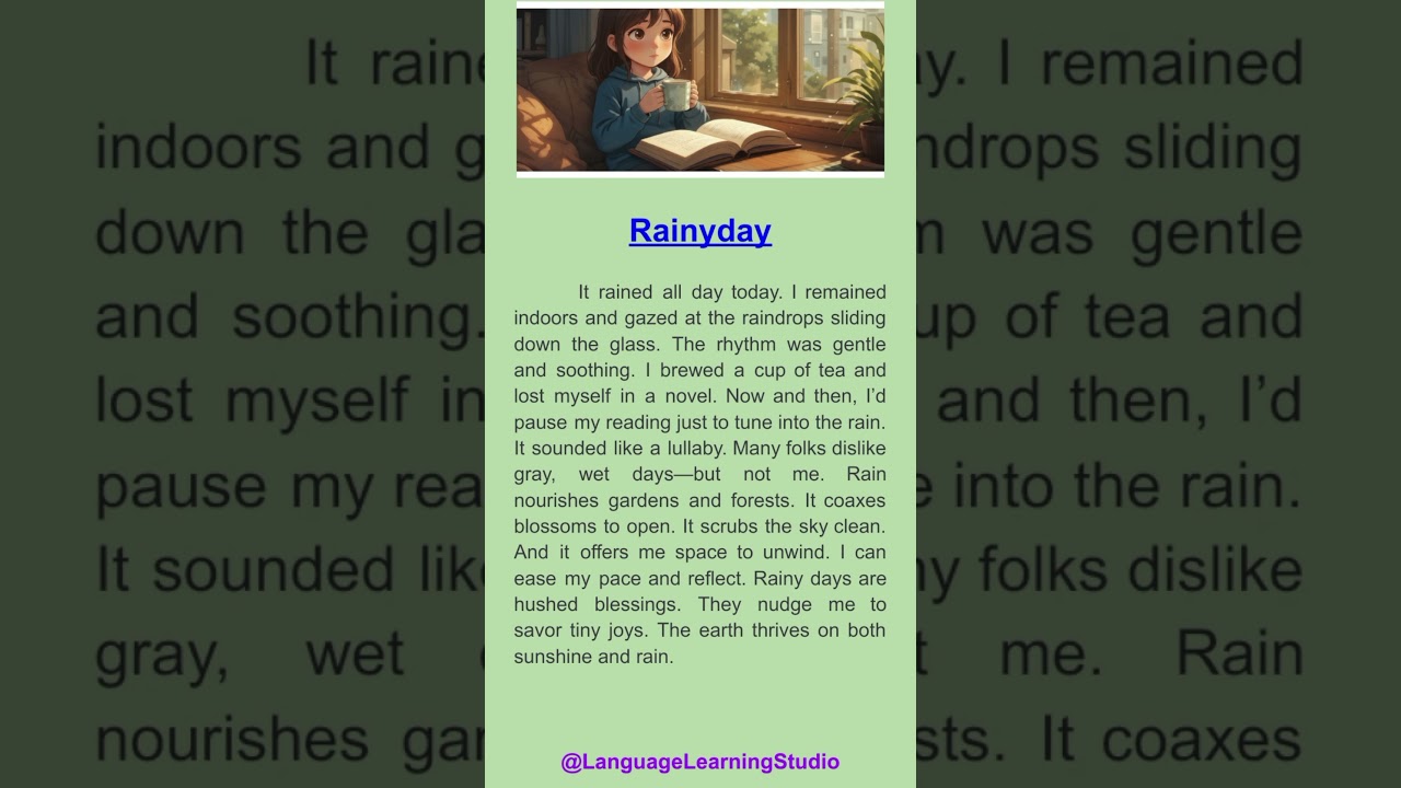 🌧️ Learn English Through Stories | Rainy Day | English Listening Practice