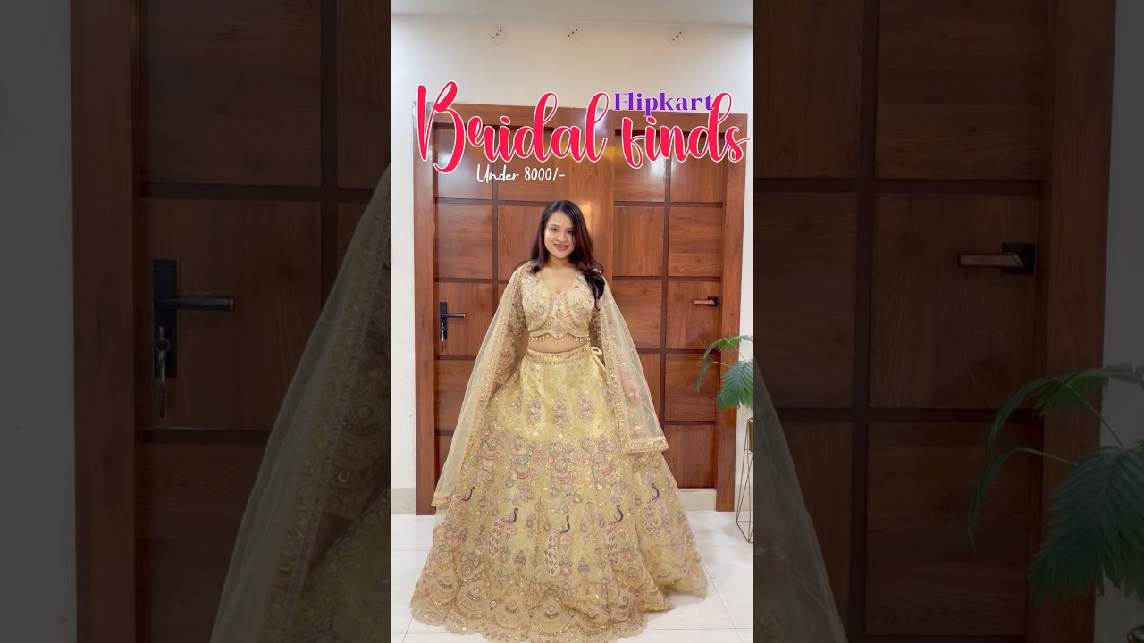 Bridal lehengha form Flipkart under 8000🤩🤩 #flipkart #flipkarthaul