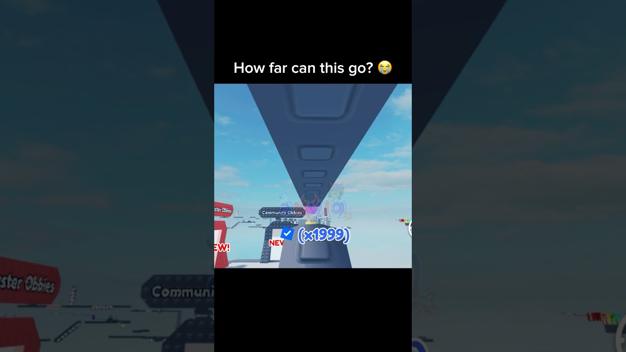 How far can this go 😭💀 #roblox #shorts #robloxshorts #cocos #obby #trend